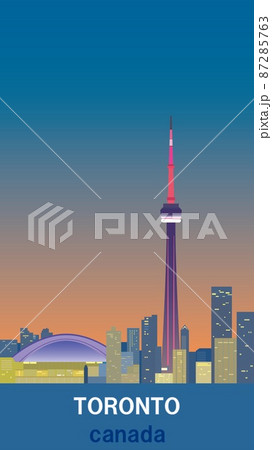 トロント　toronto　カナダ　cadana　夕景　トラベルポスター 87285763