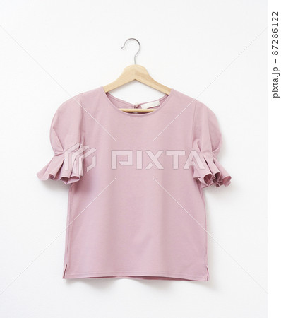 カジュアルウェア　半袖　レディース　白背景 87286122