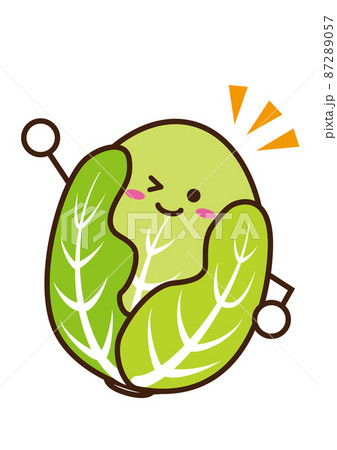 白菜 キャラクター　線あり 87289057