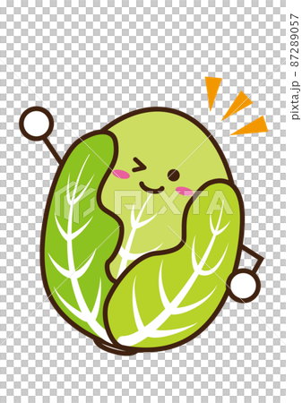 白菜 キャラクター　線あり 87289057