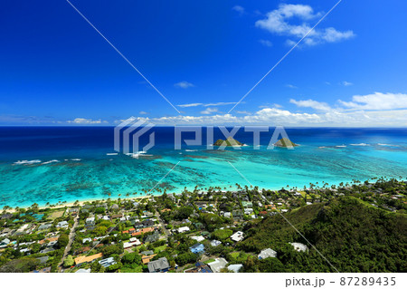 ハワイ　オアフ島　ラニカイの海 87289435