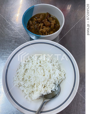 Sweet Pork with rice at Thai restaurant Sweet Pork with rice at Thai restaurant 87289520