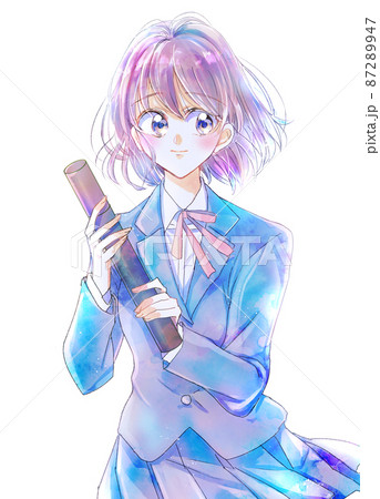 卒業式の女子学生 87289947