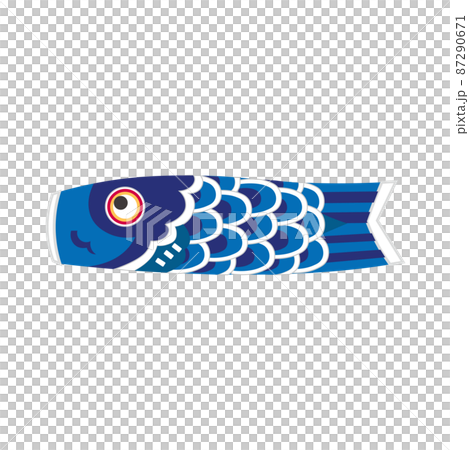 Illustration of blue carp streamer 87290671