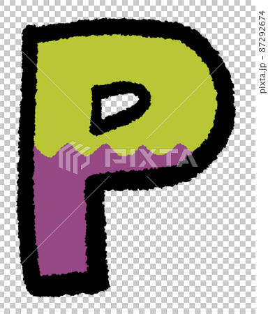 簡單和流行的大寫字母 P 插圖 87292674