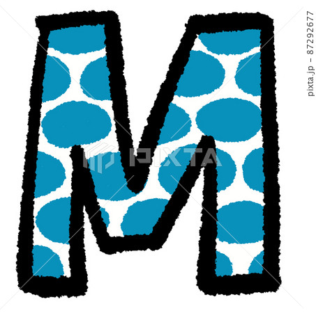 シンプルでポップな大文字のアルファベットMのイラスト シンプルでポップな大文字のアルファベットMのイラスト 87292677