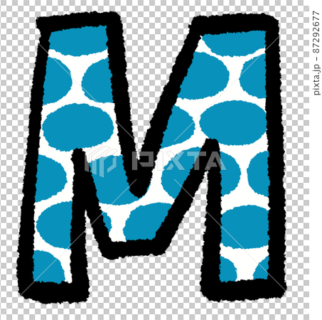 シンプルでポップな大文字のアルファベットMのイラスト シンプルでポップな大文字のアルファベットMのイラスト 87292677