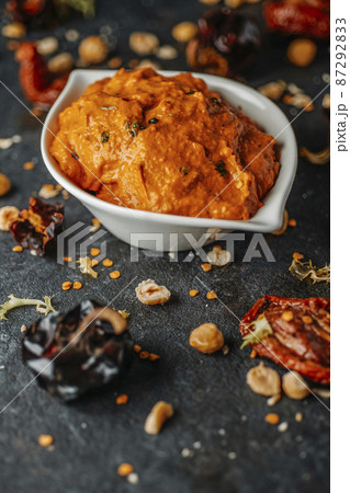 bowl with romesco sauce, typical of Catalonia 87292833