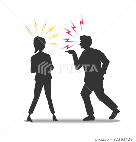 口論する人のシルエット 口論する人のシルエット 87293429