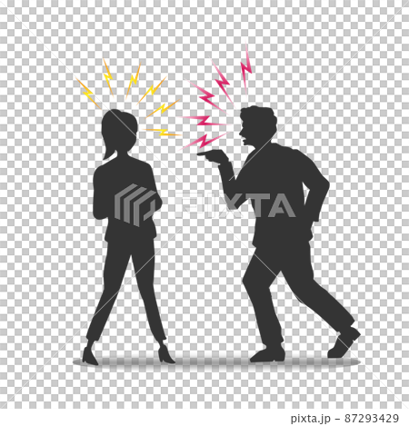 口論する人のシルエット 口論する人のシルエット 87293429