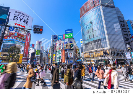 日本の東京都市景観500万人超国内累計感染（昨日）。東京は100万人超…ピークアウト妄想＝1日、渋谷 87293537
