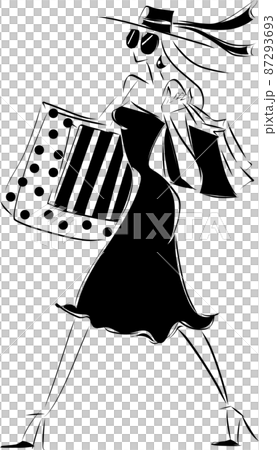 ショッピングする女性 87293693