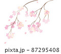 満開の枝垂れ桜イラスト 87295408