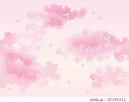 満開の桜の背景イラスト 満開の桜の背景イラスト 87295411