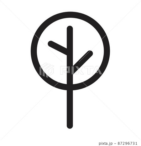 Tree icon vector glyph symbol for nature, ecology and environment in a flat color glyph illustration Tree icon vector glyph symbol for nature, ecology and environment in a flat color glyph illustration 87296731