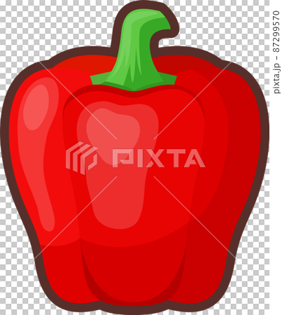 可愛的紅辣椒粉的插圖 87299570