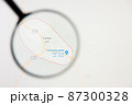Tumayr city in Saudi Arabia visualization illustrative concept on display screen through magnifying glass 87300328