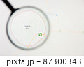 Tabalah city in Saudi Arabia visualization illustrative concept on display screen through magnifying glass 87300343