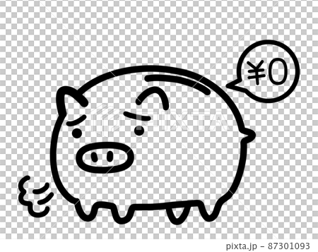 Piggy bank that sighs with 0 yen savings Piggy bank that sighs with 0 yen savings 87301093