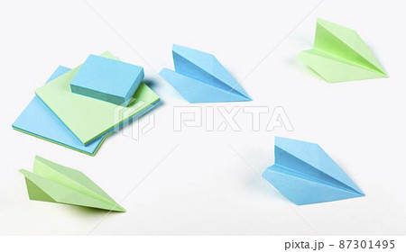 high angle paper planes arrangement 87301495