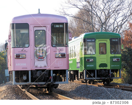 甘木鉄道 AR304とAR306クリスマス号 福岡県小郡市 甘木鉄道 AR304とAR306クリスマス号 福岡県小郡市 87302306
