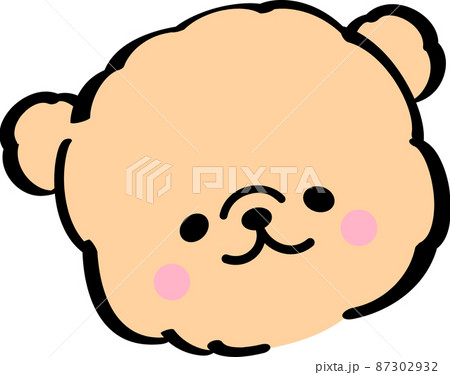 笑顔の茶色の犬の顔 笑顔の茶色の犬の顔 87302932