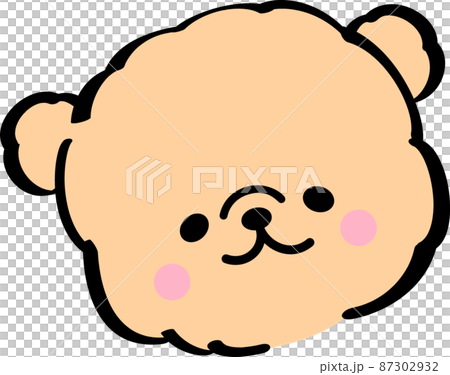 笑顔の茶色の犬の顔 笑顔の茶色の犬の顔 87302932