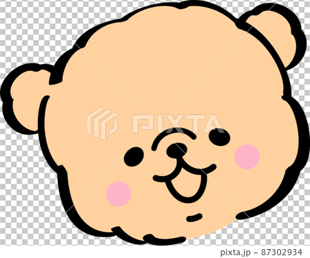Smile brown dog face 87302934