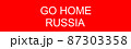 GO HOME RUSSIA　戦争反対　プラカード　【 反戦 の イメージ 】　 87303358