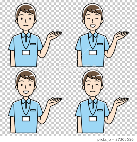 A young man in a polo shirt with a smile (left hand, color) A young man in a polo shirt with a smile (left hand, color) 87303556