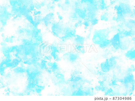 水彩　水色の背景素材　テクスチャ 87304986