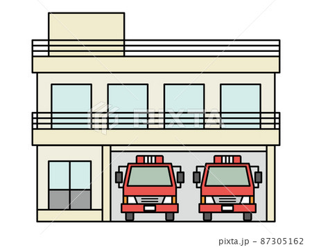 建物・消防署・消防車 87305162