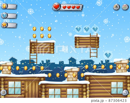 A game template snowing background 87306423