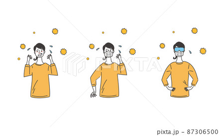 花粉と女性のセット 87306500