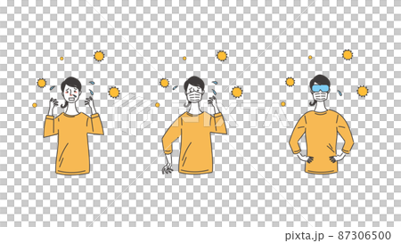 花粉と女性のセット 87306500