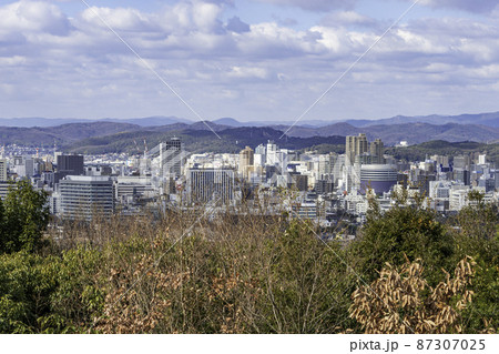 操山からの岡山市街眺望　NTTクレドビル　岡山県岡山市 87307025