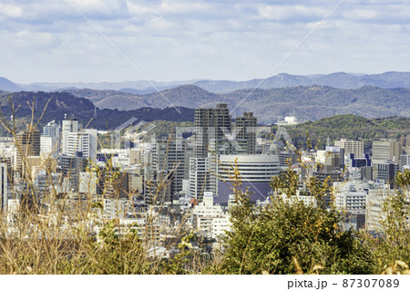 操山からの岡山市街眺望 岡山シンフォニービル 岡山県岡山市 操山からの岡山市街眺望 岡山シンフォニービル 岡山県岡山市 87307089