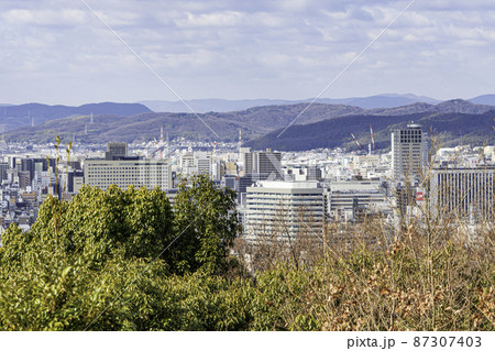 操山からの岡山市街眺望　川崎医科大学総合医療センター　岡山県岡山市 87307403