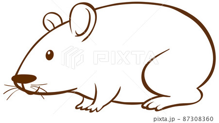 Guinea pig in doodle simple style on white background Guinea pig in doodle simple style on white background 87308360