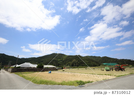 沖縄　伊平屋　島の風景（我喜屋集落） 87310012