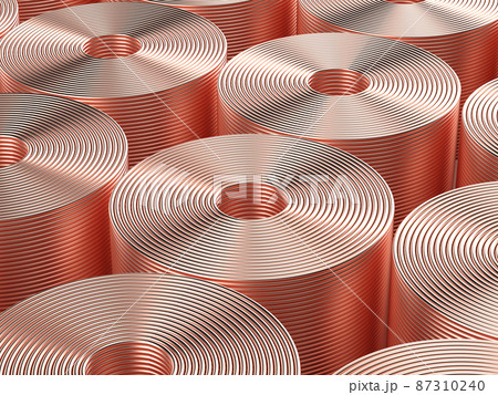 Group of rolls of copper wire or bronze cable 87310240