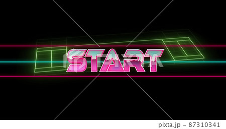 Image of start text over neon sports stadium Image of start text over neon sports stadium 87310341