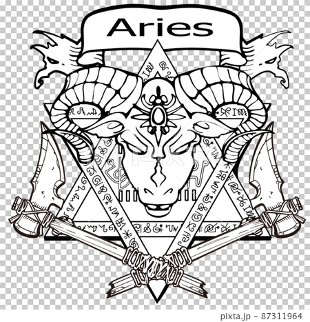 Aries-Spooky and suspicious magic circle 87311964
