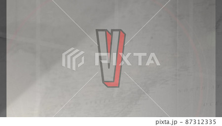 Image of changing numbers over grey background Image of changing numbers over grey background 87312335