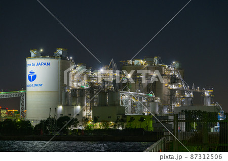 【若洲からの工場夜景　太平洋セメント】 87312506