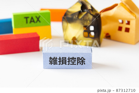 雑損控除と税金　控除制度　控除　確定申告　損失 87312710