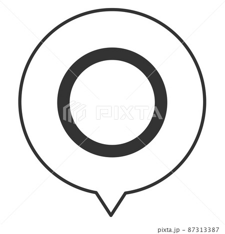 クイズやアンケートの回答などに使える 丸の吹き出しアイコン素材のイラスト素材