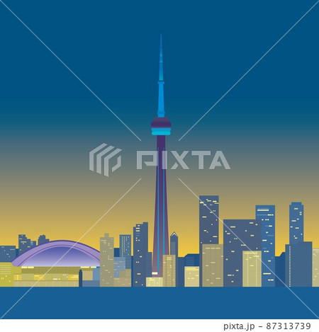 トロント toronto カナダ canada 夕景 トロント toronto カナダ canada 夕景 87313739