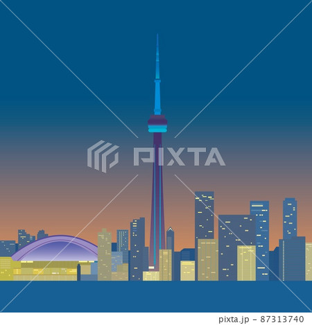 トロント toronto カナダ canada 夕景 トロント toronto カナダ canada 夕景 87313740