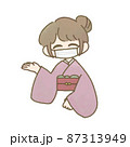 着物店員さん　紫色 87313949